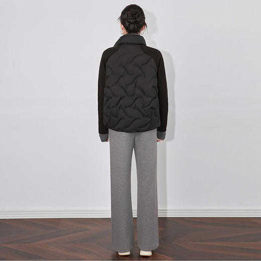 【高货wl】全新升级【铂金会员404/天猫539/差价135】(03056) 洛诗琳针织拼接袖时尚百搭羽绒服保暖休闲羽绒服外套 商品图4