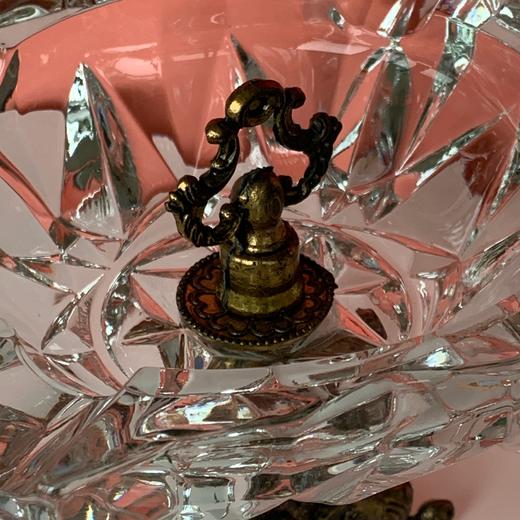 法国中古水晶高脚托盘/烟皿 商品图3