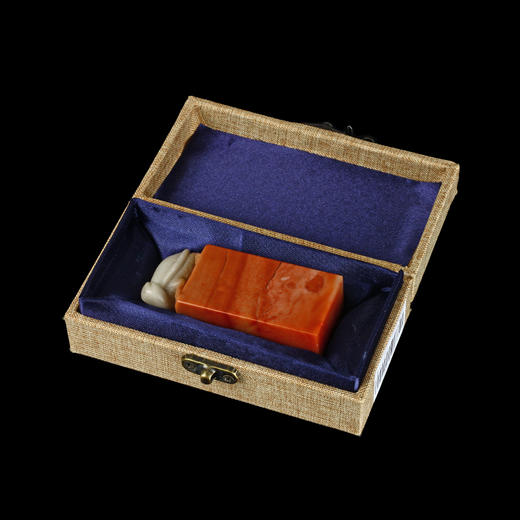 孤品2024008：手工精雕老挝石俏色龟钮扁章-2.2*3.0*7.5cm练字落款送礼佳品 商品图5