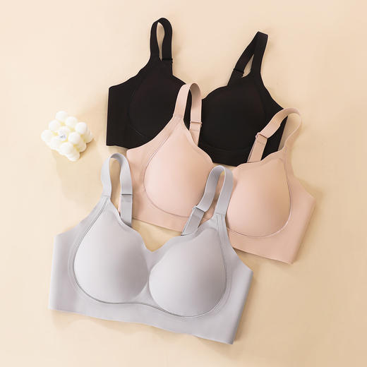 【桑蚕丝养护】熳洁儿无痕内衣聚拢无钢圈软支撑收副乳文胸24761523 商品图5