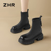 ZHR加绒女鞋复古2024秋冬新款厚底靴女通勤切尔西短靴 商品缩略图5