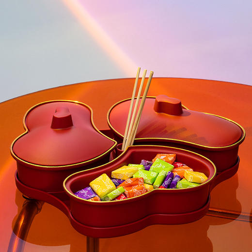 【客厅颜值好物！创意分格糖果盒】莫兰迪欧式果盘创意干果盘客厅网红果盘零食盘糖果盘，浪漫心形设计，仪式感满满。ry 商品图2