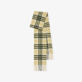 【一】BURBERRY 巴宝莉 男女通用窄版格纹羊绒围巾 格子色 8098725 C1490
