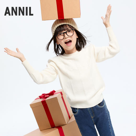女童抗起球保暖毛衣冬季新款安奈儿童装实体店同款AG444634 商品图2