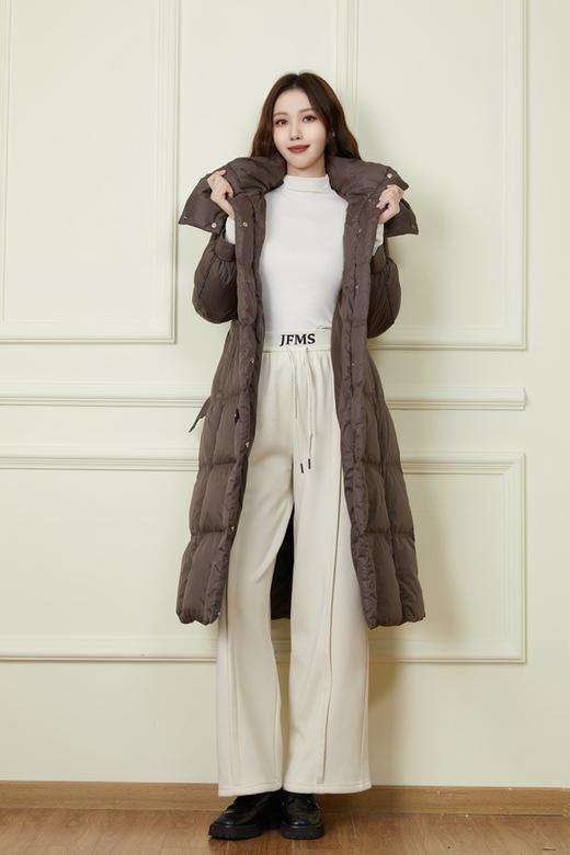 HAYES 咖色收腰百搭长款羽绒服 19795 商品图5