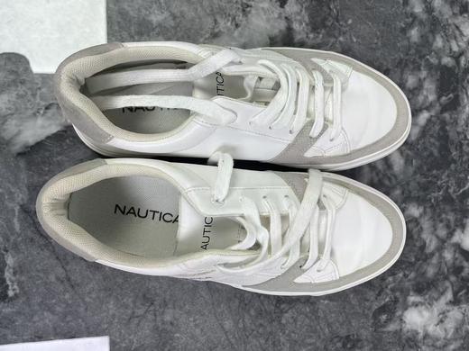 瑕疵Nautica/诺帝卡 男士绒面拼接字母LOGO系带圆头低帮休闲板鞋 商品图0