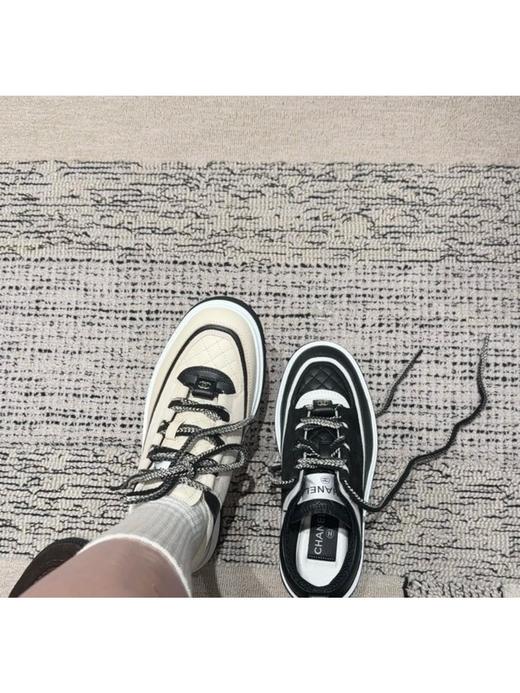 香奈儿新款米兰走秀运动鞋双C方圆头系带休闲鞋（HC） 商品图6