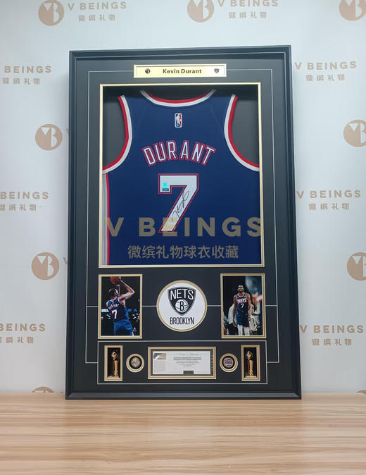 收藏系列 杜兰特 篮网队7号蓝色 亲笔签名球衣 商品图1