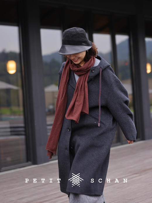 PETIT SCHAN小闪 #077 Downton abbey 唐顿庄园 意大利进口柔雾感麂皮绒小羊皮拼接渔夫帽 商品图5