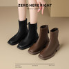 ZHR则则时尚百搭小短靴加绒后拉链瘦瘦靴洋气女靴马丁靴保暖靴子 商品缩略图9