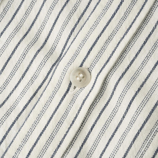 ROMI STUDIO”美式复古“100%棉Band Collar拼色条纹衬衣24SST010 商品图2