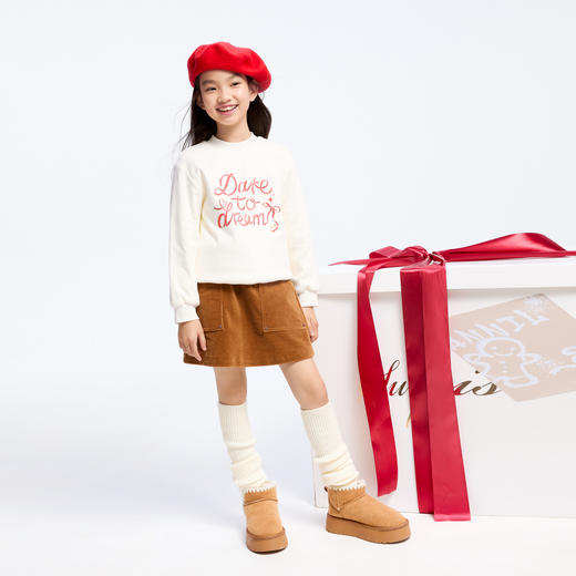 女童中领夹棉卫衣长袖冬季新款安奈儿童装实体店同款AG441817 商品图3