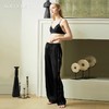 Solo seta女士桑蚕丝长款家居服纯色丝绸中高腰黑色直筒裤可外穿 商品缩略图0