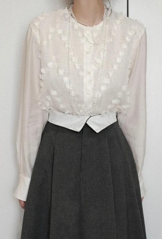 LPIUTY品牌直发⚠️月光白茶剪花流苏衬衫 A0262099 商品图12