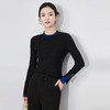 【高货wl】全新升级【铂金会员174/天猫229/差价55】(01641) 洛诗琳时尚休闲圆领撞色显瘦长袖打底上衣假两件针织衫 商品缩略图2