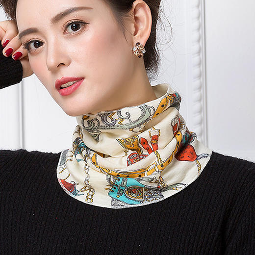 100%羊毛围脖纯羊毛围巾，保暖护颈防寒脖套假领子WY-1006 商品图0