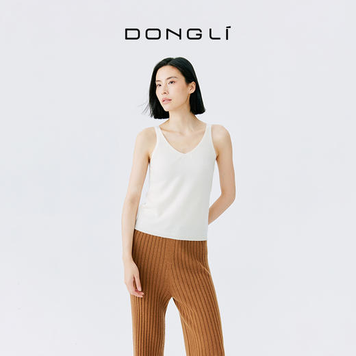 东黎 • 山羊绒女士秋冬休闲舒适打底背心 4087 商品图0