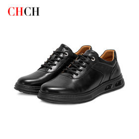 CHCH平衡鞋2024秋冬新品真牛皮系带商务休闲舒适轻便EPR底男鞋CO2A2061