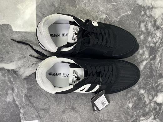 瑕疵ARMANI JEANS/AJ 阿玛尼 男logo绒面网面拼接低帮系带运动休闲鞋 商品图0