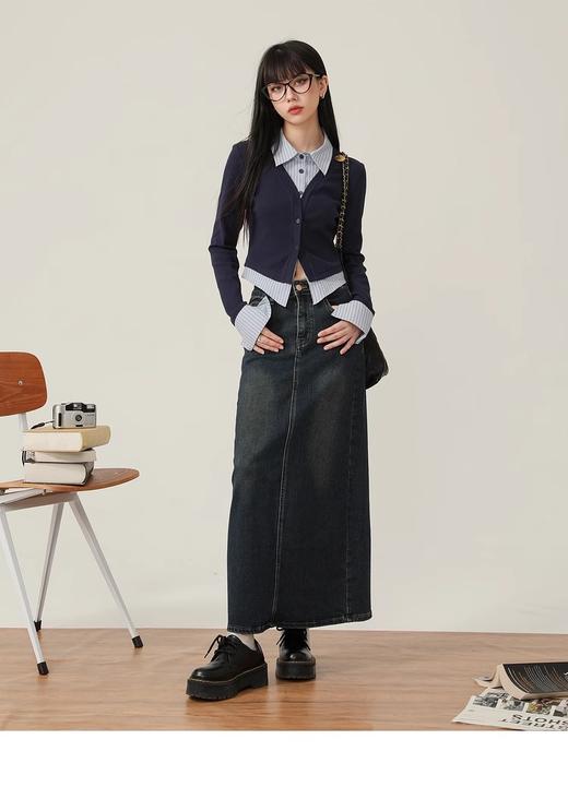 <曾小咸推荐>美式复古牛仔半身裙 商品图2