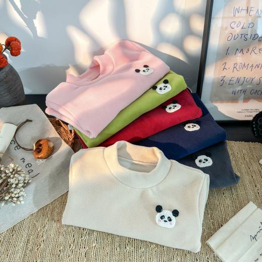 【福利39.9/件】儿童半高领打底衫秋冬男女童加绒加厚保暖抓绒衣长袖内搭上衣 商品图4