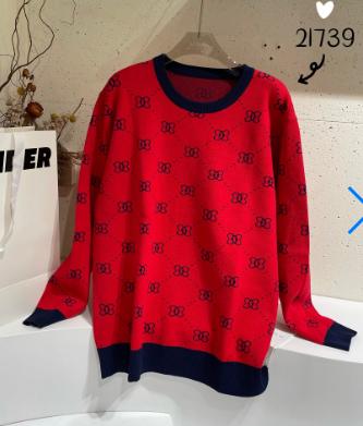 QG21739#撞色提花圆领针织衫 商品图1