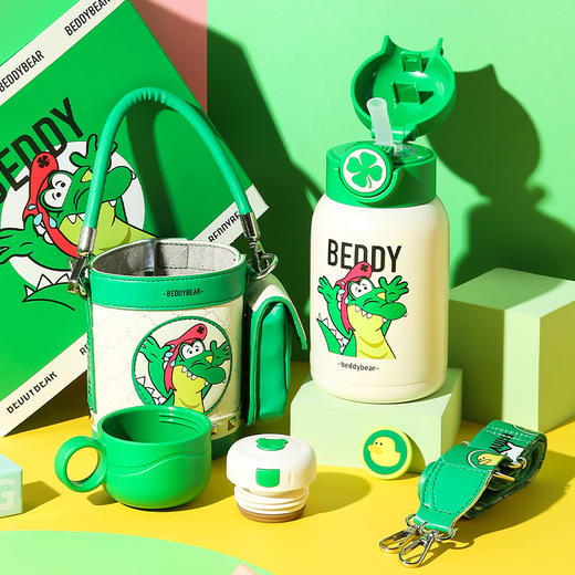 【一般贸易】杯具熊豌豆儿童保温杯(酷酷鳄) 630ML 商品图1