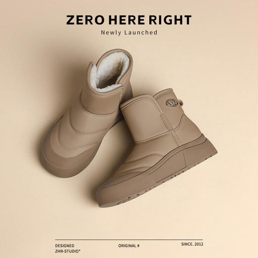 ZHR则则加绒保暖雪地靴防水厚底防滑女鞋2024冬季新款百搭棉鞋女 商品图9