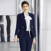 AD正装女套装春季藏青色工作服气质青果领西装套裤时尚商务职业装 商品缩略图7