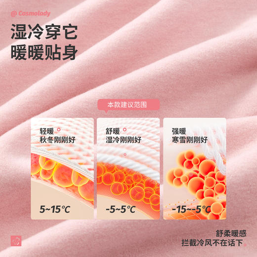 都市丽人男士天丝套装圆领天丝德绒男士保暖衣4WT1A4 商品图5