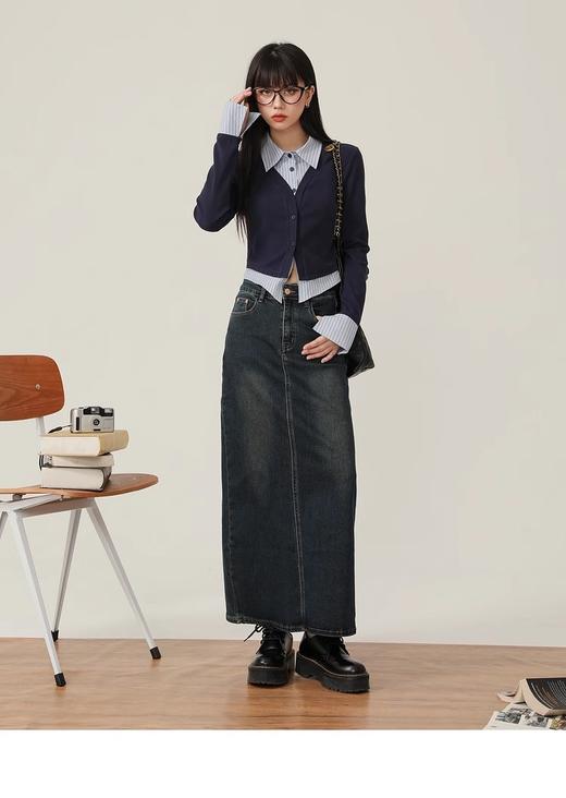 <曾小咸推荐>美式复古牛仔半身裙 商品图1