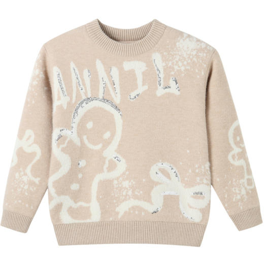 女童毛衣保暖北极绒冬季新款安奈儿童装实体店同款AG444629 商品图5