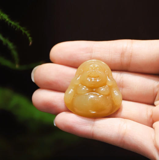 和田玉糖玉【笑佛】吊坠  配精美挂绳 商品图4