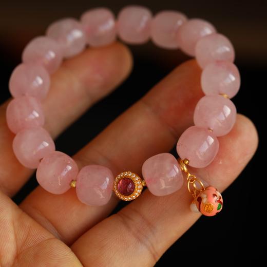 天然马粉老形珠粉水晶葫芦手链  JD 商品图3