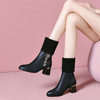【预售5天】弹力袜靴高筒粗跟百搭瘦瘦靴女秋冬新款侧拉链高跟女靴SY&216-a29 商品缩略图0
