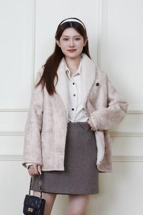 LNNNS 复古加厚皮毛一体慵懒休闲外套 19833