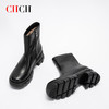 CHCH加绒短靴2024秋冬新品拉链粗跟时尚女靴短靴马丁靴CN2B7031 商品缩略图2