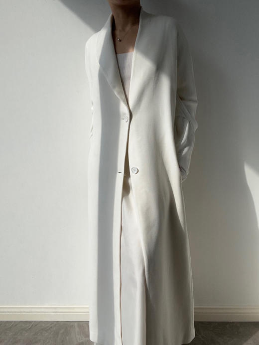 ranyepersonal｜coat 拼接袖不对称白色长款 [ 白TOUCH24CO02-2 ] 商品图8