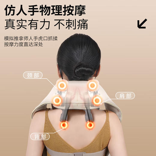 【分仓直发包邮】茗振机械手揉捏披肩MZ-666C-1（下单请备注颜色米白色/米黄色） 商品图4