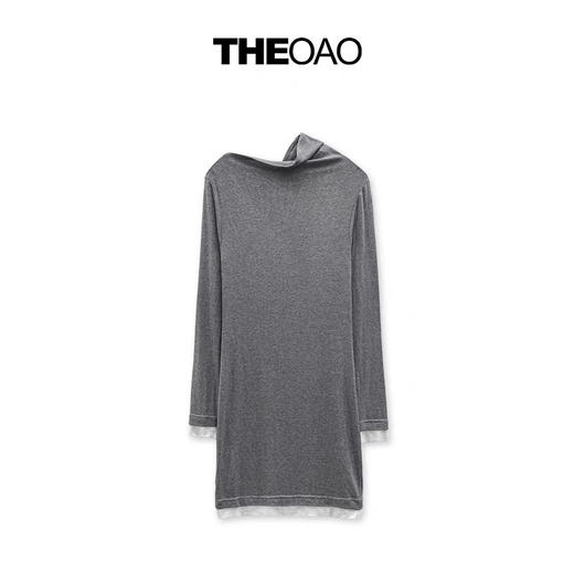 一字领针织连衣裙 商品图1