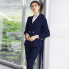 AD正装女套装春季藏青色工作服气质青果领西装套裤时尚商务职业装 商品缩略图2