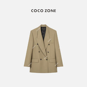 COCO ZONE 高级感气质西服双排优雅通勤风西装外套23C19271