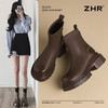 ZHR加绒女鞋复古2024秋冬新款厚底靴女通勤切尔西短靴 商品缩略图1