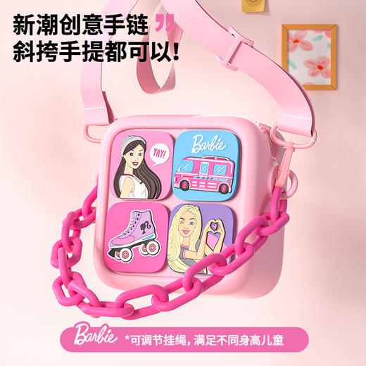 芭比娃娃联名儿童斜挎包，正版IP授权，手提单肩挎包包 商品图3