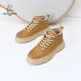 经典鲨2024年冬季新款男士加绒潮酷工装短靴棉鞋KF11-D55031
