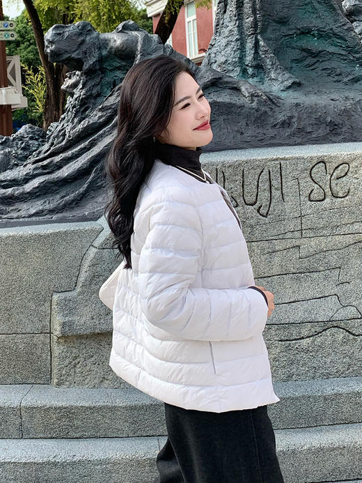 【百图lulu定制】【预售10天发】【万能轻薄羽绒服】90白鸭绒 轻薄羽绒服 可外穿可打底，可圆领 可V领 轻薄羽绒服 商品图3