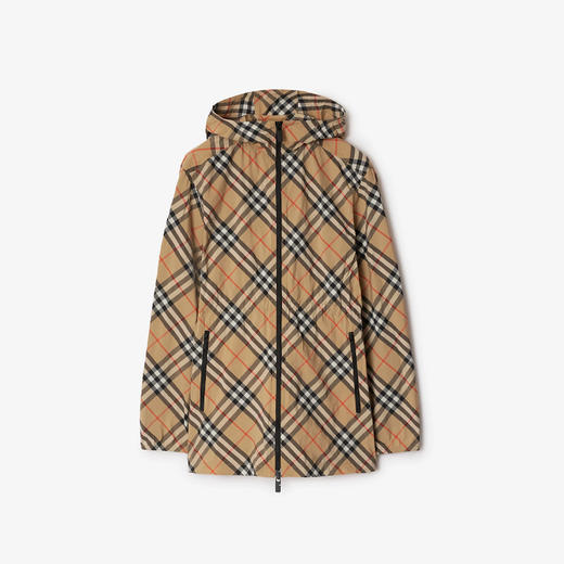 BURBERRY 巴宝莉 女士格纹尼龙连帽外套 格子色 8095366 B9368 商品图0