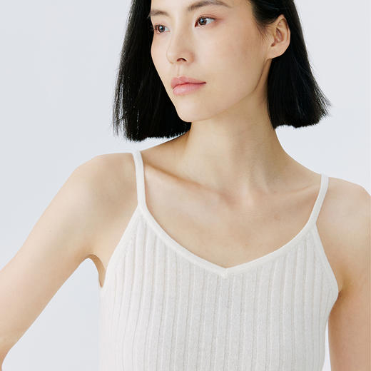 东黎 • 小山羊绒女士春秋黑色显瘦无袖吊带连衣裙 3121 商品图5