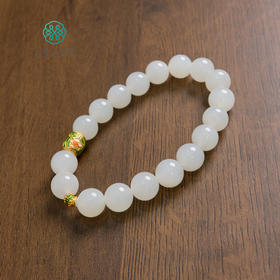 S925和田玉圆珠手串约9mm