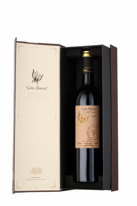 金蝴蝶30年树龄干红葡萄酒 750ml 单支礼盒装 商品图3